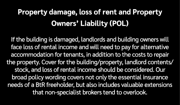 Property damage, loss of rent and Property Owners’ Liability (POL) If the building is damaged, landlords and building...